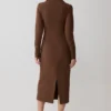 Mikaila Asymmetric Shirt Dress – Dark Chocolate