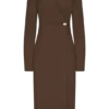 Mikaila Asymmetric Shirt Dress – Dark Chocolate