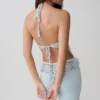 Miley Crochet Halter Top – Pale Aqua Miley Crochet Halter Top – Pale Aqua