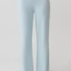 Miley Crochet Waistband Straight Leg Pant – Pale Aqua Miley Crochet Waistband Straight Leg Pant – Pale Aqua
