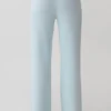 Miley Crochet Waistband Straight Leg Pant – Pale Aqua Miley Crochet Waistband Straight Leg Pant – Pale Aqua