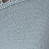 Miley Crochet Waistband Straight Leg Pant – Pale Aqua Miley Crochet Waistband Straight Leg Pant – Pale Aqua