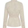 Millie Tie Back Cotton Shirt – Beige Pinstripe Millie Tie Back Cotton Shirt – Beige Pinstripe