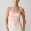 Miriam Satin & Lace Camisole – Peach