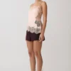 Miriam Satin & Lace Camisole – Peach