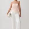 Miriam Satin & Lace Camisole – Peach