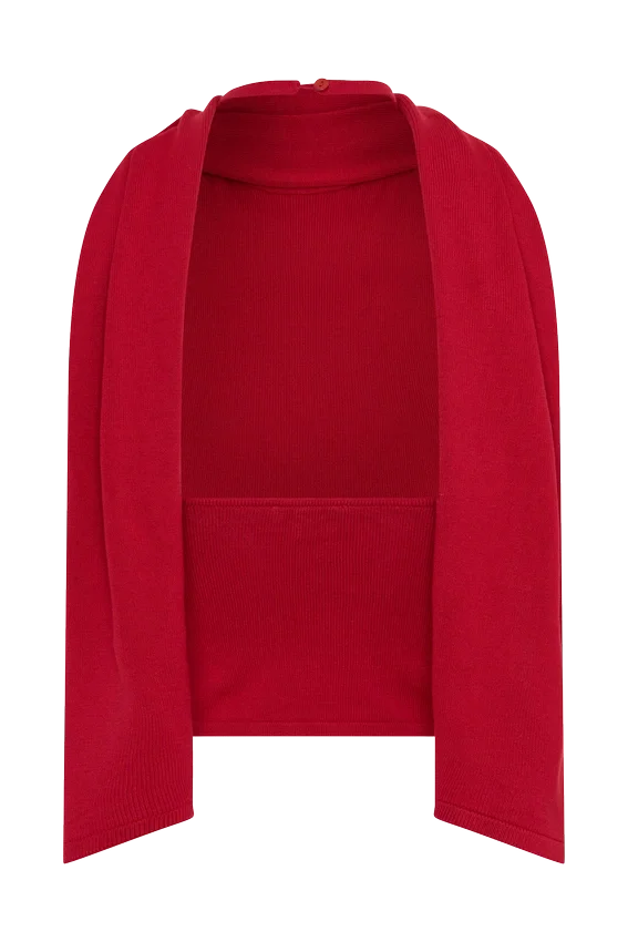 Misty Halter Backless Knit Top – Red Misty Halter Backless Knit Top – Red