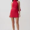 Misty Halter Backless Knit Top – Red Misty Halter Backless Knit Top – Red