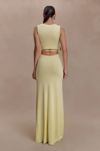 Monay Tulip Maxi Dress – Lemon