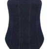 Monte Strapless Denim Corset – Washed Indigo Blue Monte Strapless Denim Corset – Washed Indigo Blue