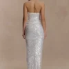 Nala Strapless Sequin Maxi Dress – Ivory Nala Strapless Sequin Maxi Dress – Ivory