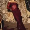 Nash Diamante Off Shoulder Maxi Dress – Mahogany