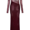 Nash Diamante Off Shoulder Maxi Dress – Mahogany