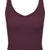 Natalya Ribbed Knit Cami Top – Merlot
