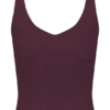 Natalya Ribbed Knit Cami Top – Merlot