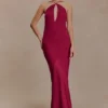 Nerea Slip Halter Maxi Dress – Cherry Red Nerea Slip Halter Maxi Dress – Cherry Red