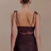 Nina Satin And Lace Camisole – Chocolate Nina Satin And Lace Camisole – Chocolate