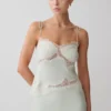 Nina Satin And Lace Camisole – Sage Nina Satin And Lace Camisole – Sage