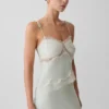 Nina Satin And Lace Camisole – Sage Nina Satin And Lace Camisole – Sage