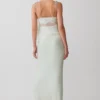 Nina Satin And Lace Maxi Skirt – Sage Nina Satin And Lace Maxi Skirt – Sage