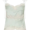 Nina Satin And Lace Camisole – Sage Nina Satin And Lace Camisole – Sage