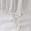 Noelia Tie Back Short Sleeve Shirt – White