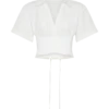 Noelia Tie Back Short Sleeve Shirt – White