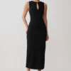 Norah Sleeveless Crepe Midi Dress – Black Norah Sleeveless Crepe Midi Dress – Black