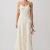 Odette Floral Lace Midi Dress – Buttermilk Odette Floral Lace Midi Dress – Buttermilk