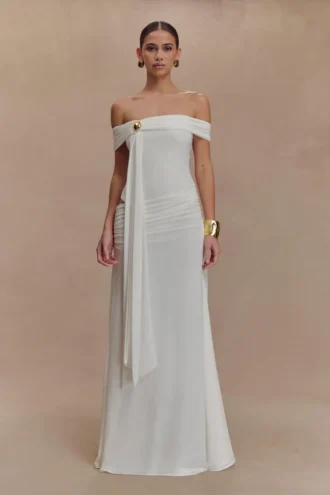 Oliver Slinky Maxi Dress – White