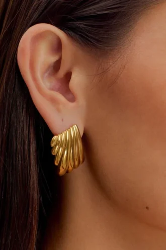Olympia Textured Square Earrings – Gold Olympia Textured Square Earrings – Gold