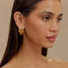 Olympia Textured Square Earrings – Gold Olympia Textured Square Earrings – Gold