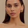 Olympia Textured Square Earrings – Gold Olympia Textured Square Earrings – Gold