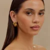 Olympia Textured Square Earrings – Gold Olympia Textured Square Earrings – Gold