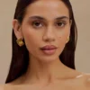 Olympia Textured Square Earrings – Gold Olympia Textured Square Earrings – Gold