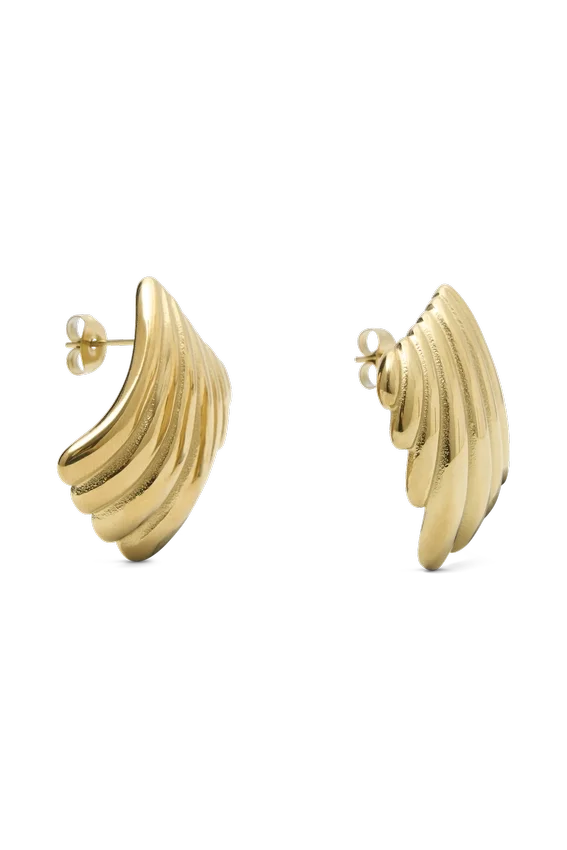 Olympia Textured Square Earrings – Gold Olympia Textured Square Earrings – Gold