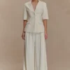 Opal Puff Sleeve Suiting Top – Ivory Opal Puff Sleeve Suiting Top – Ivory