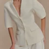 Opal Puff Sleeve Suiting Top – Ivory Opal Puff Sleeve Suiting Top – Ivory