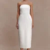 Ophelia Peplum Satin Maxi Dress – Ivory Ophelia Peplum Satin Maxi Dress – Ivory