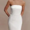Ophelia Peplum Satin Maxi Dress – Ivory Ophelia Peplum Satin Maxi Dress – Ivory