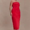 Ophelia Peplum Satin Maxi Dress – Red Ophelia Peplum Satin Maxi Dress – Red