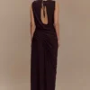 Oria Chiffon Maxi Dress – Cacao Brown Oria Chiffon Maxi Dress – Cacao Brown