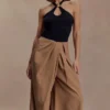 Owen Draped Wide Leg Pants – Mocha Owen Draped Wide Leg Pants – Mocha