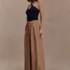 Owen Draped Wide Leg Pants – Mocha Owen Draped Wide Leg Pants – Mocha
