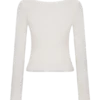 Paedyn Merino Wool Ribbed Long Sleeve Top – Ivory Paedyn Merino Wool Ribbed Long Sleeve Top – Ivory