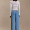 Paedyn Merino Wool Ribbed Long Sleeve Top – Ivory Paedyn Merino Wool Ribbed Long Sleeve Top – Ivory
