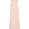 Paloma One Shoulder Knit Maxi Dress With Flowers – Baby Pink Paloma One Shoulder Knit Maxi Dress With Flowers – Baby Pink