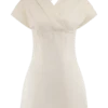 Pascale Off Shoulder Denim Mini Dress – White