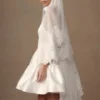 Paulette Lace Trim Veil – White Paulette Lace Trim Veil – White
