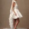 Paulette Lace Trim Veil – White Paulette Lace Trim Veil – White